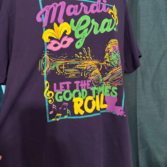 Mardi Gras Graphic Tee - Purple - Picture 1 of 3